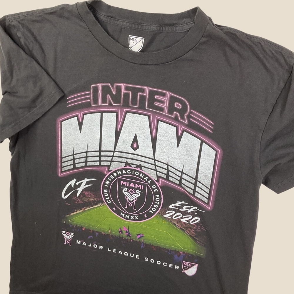MLS Inter Miami CF Soccer hollister t-Shirt Mens Small Black Pink 2020